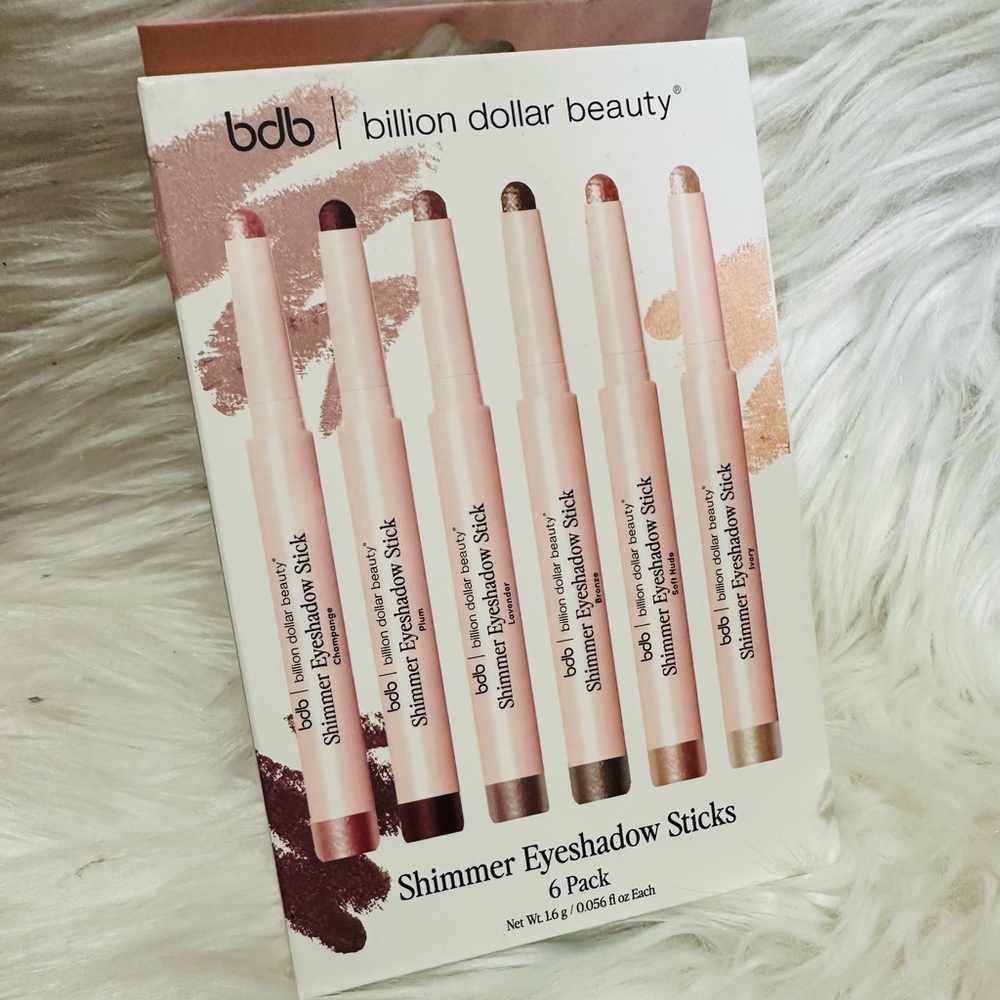 bdb Billion dollar beauty Shimmer Eyeshadow Sticks - 6-Pack ,Price is Firm